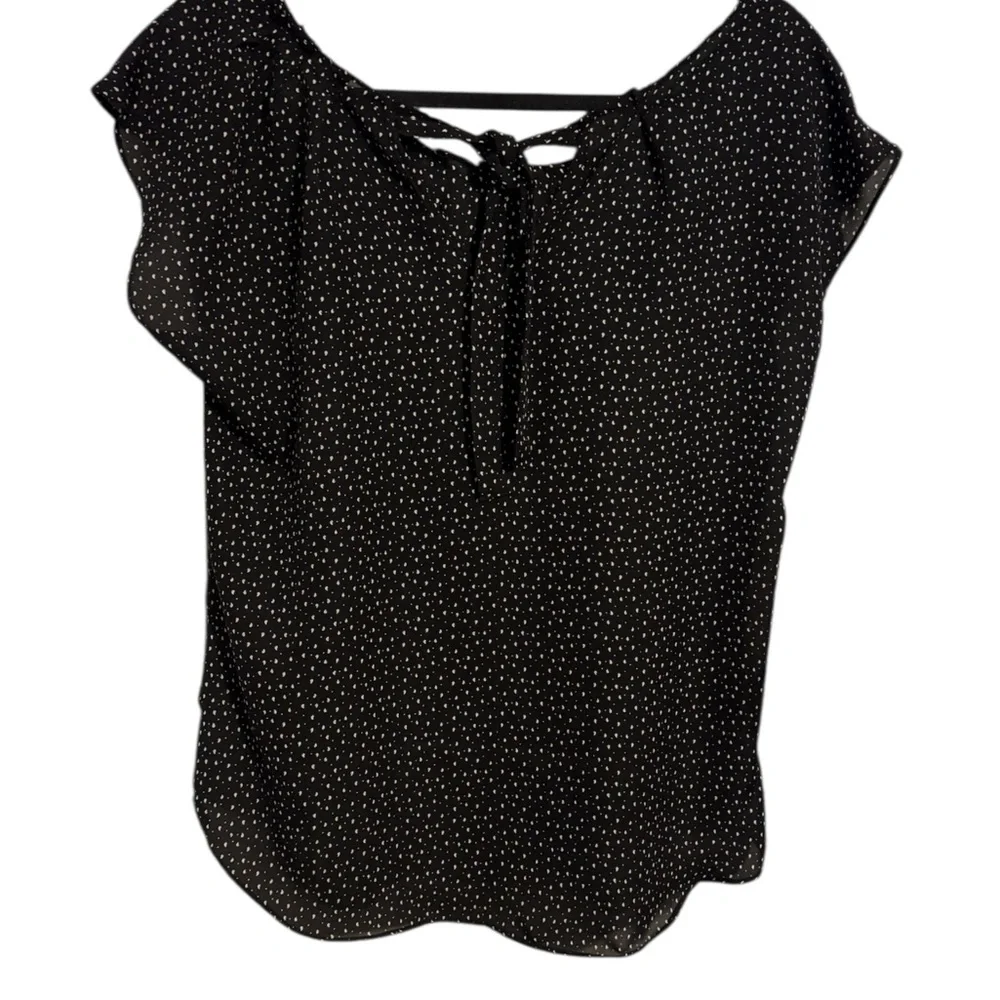 ❤️ LC Lauren Conrad Black Print Women's Top   MEDIUM   #A - Picture 4 of 8